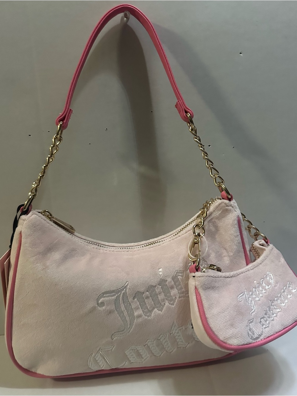 Juicy Couture "Better Together" Hobo Shoulder Bag & Mini Bag - Blush Pink